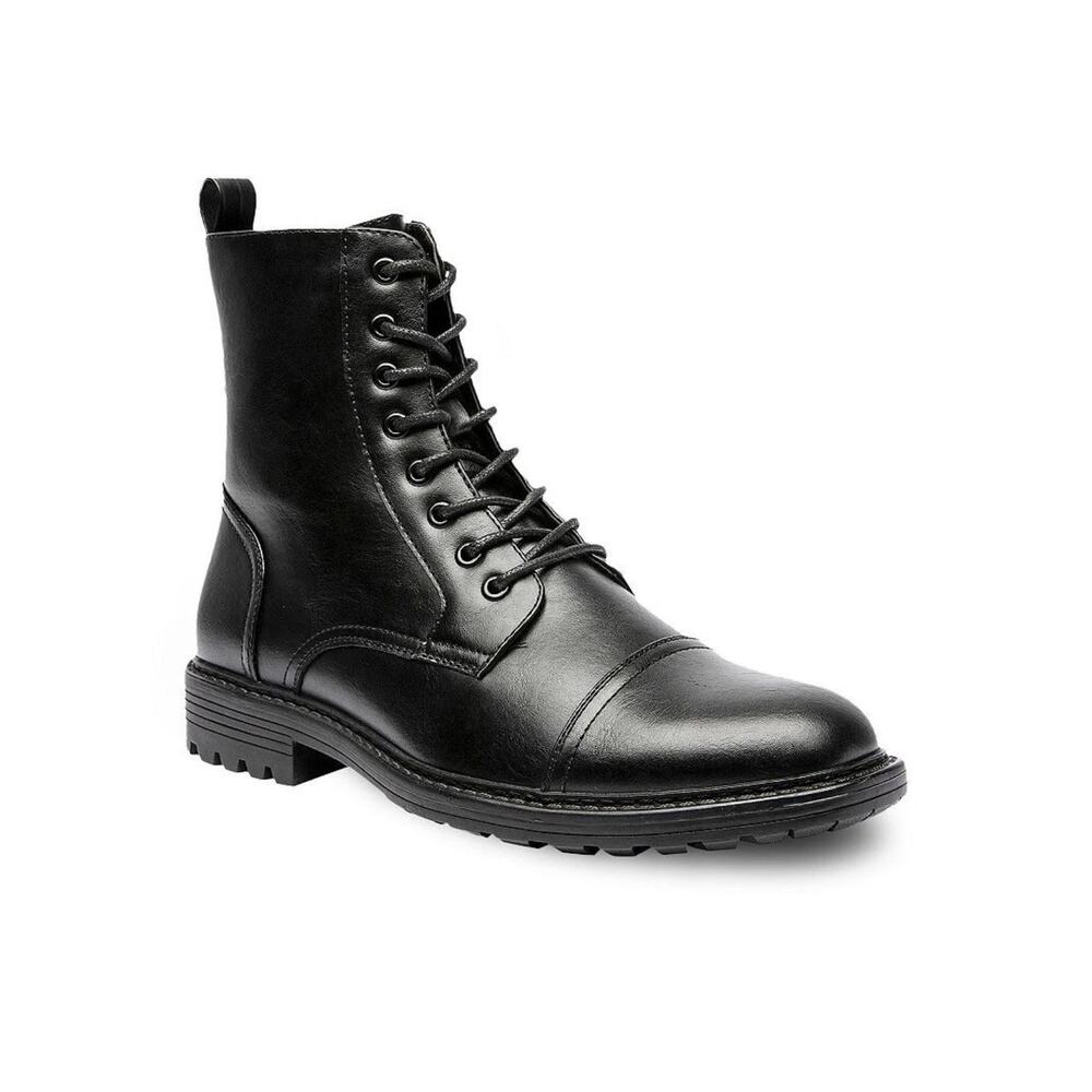 Nick Graham Men's Brave Cap Toe Combat Boots Men's Shoes Size 8.5 us Black